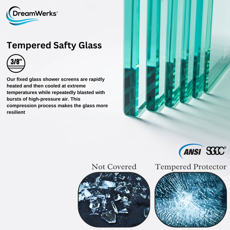 60'' W x 79'' H Frosted Tempered Glass Frameless Shower Door