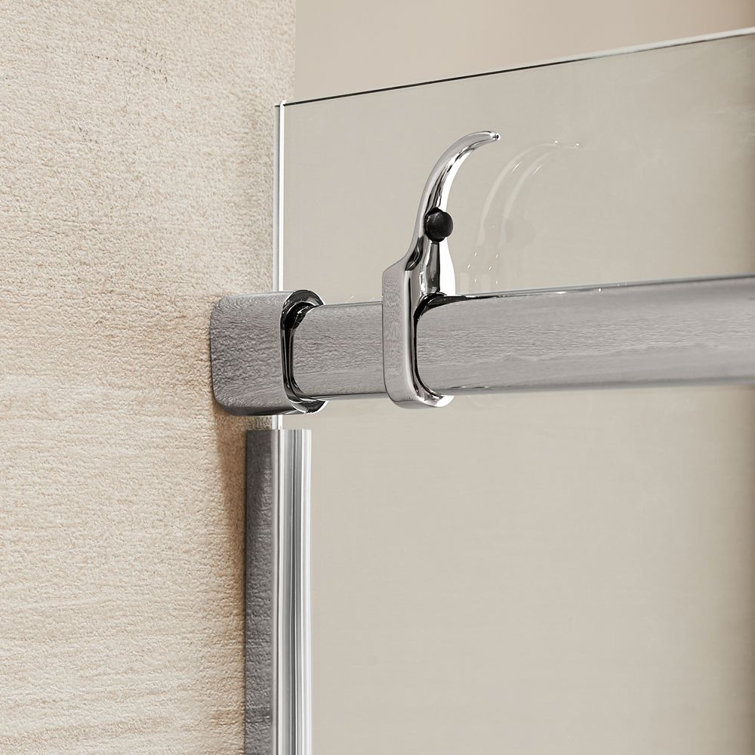 Dreamwerks 60" x 79" Frameless Sliding Shower Door with Stainless Steel Frame