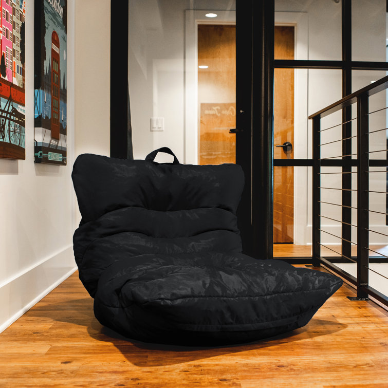 Roma Black Smartmax Bean Bag Chair with Removable Cover
