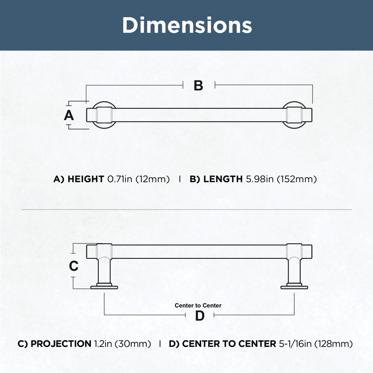 Soft Iron 5-Inch Industrial Bar Pull with Mounting Hardware
