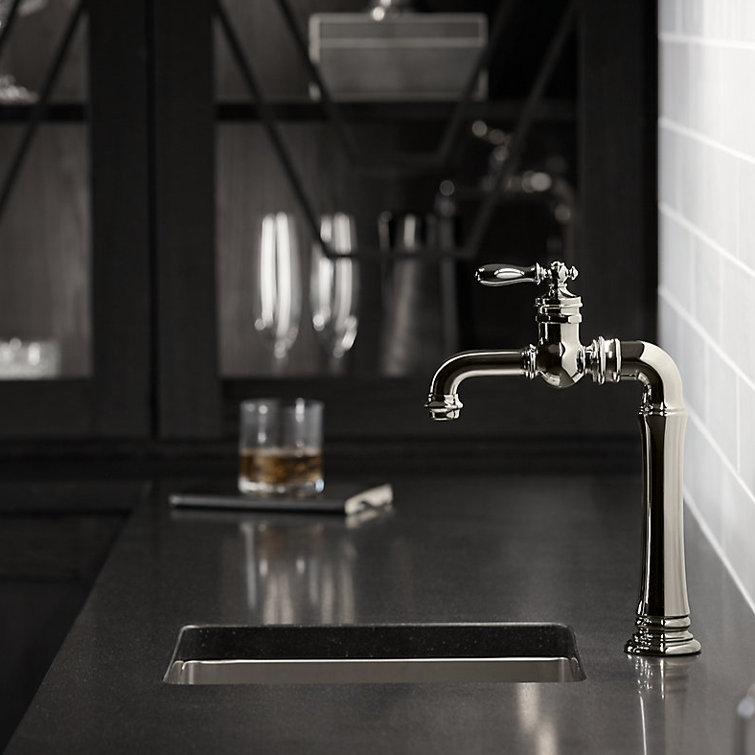 Vibrant Polished Nickel Gentleman's Bar Faucet with Accessories