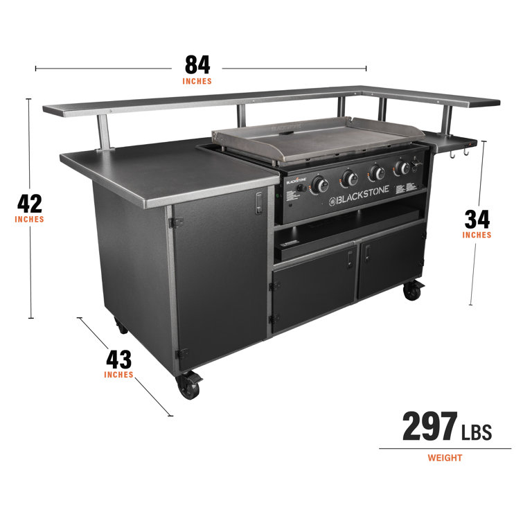Blackstone 36" Stainless Steel 4-Burner Propane Griddle Table