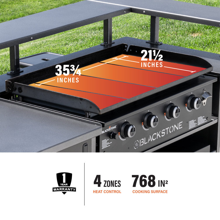 Blackstone 36" Stainless Steel 4-Burner Propane Griddle Table