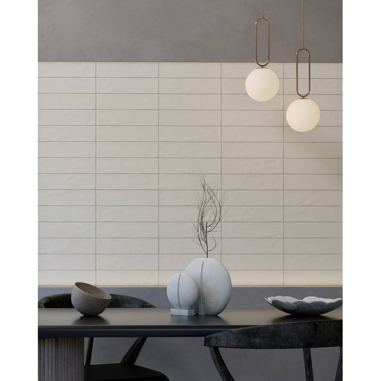 Cream Matte Ceramic Subway Wall Tile 3x12 for Kitchen and Bathroom