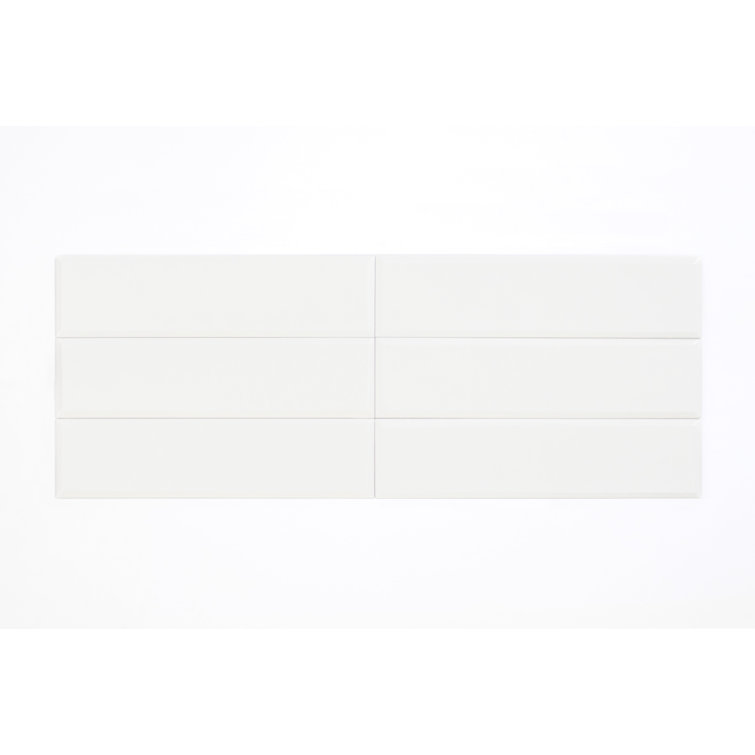Cream Matte Ceramic Subway Wall Tile 3x12 for Kitchen and Bathroom