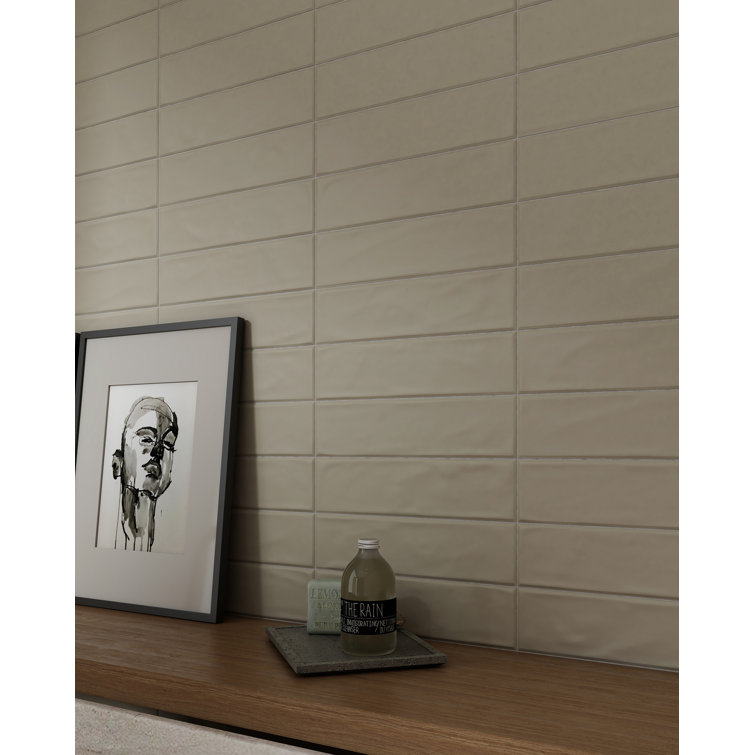 Greige Matte 3x12 Ceramic Subway Wall Tile