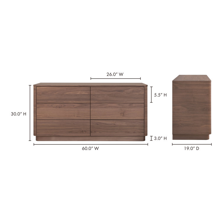Mille 6- Drawer Dresser