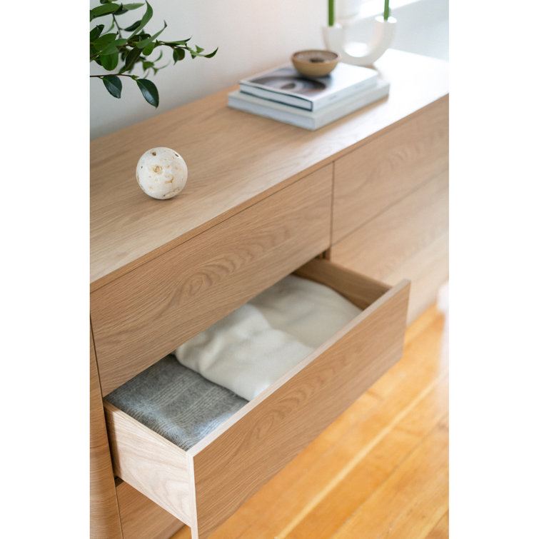 Oak Double Dresser with Soft Close Drawers