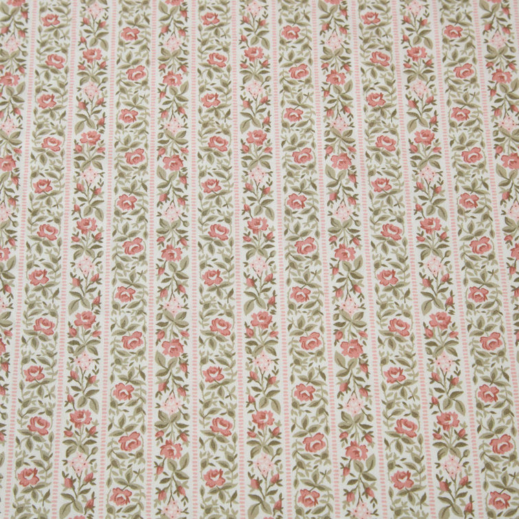 Norella Pink Floral Cotton Percale Full Sheet Set