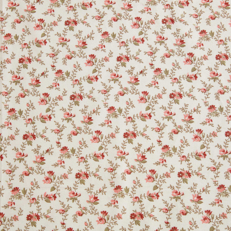 Norella Pink Floral Cotton Percale Full Sheet Set