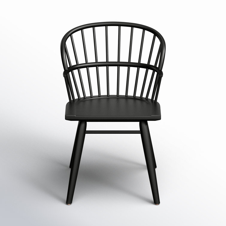 Black Ash Solid Wood Windsor Arm Chair