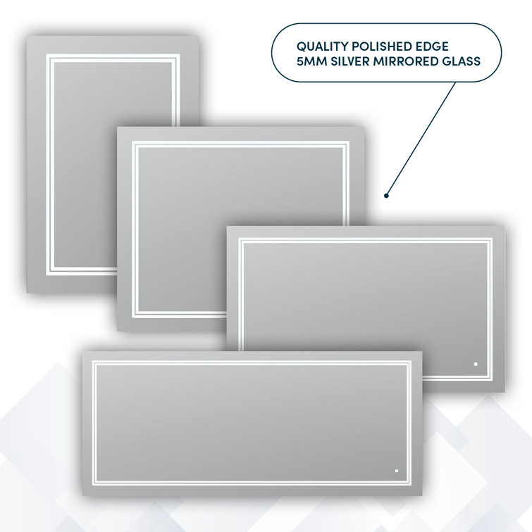 Soho 30" x 30" Silver LED Mirror with Defogger