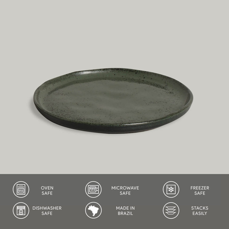 Greenery 6.1'' Porcelain Round Bread Plate