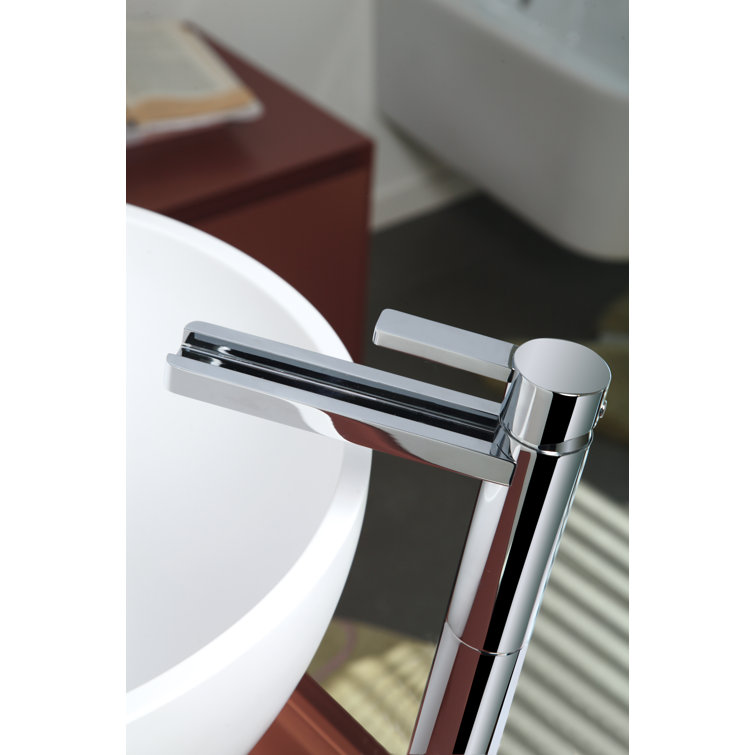 Polished Chrome Modern Single-Handle Waterfall Bathroom Faucet