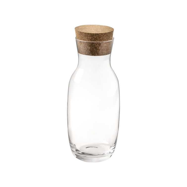 Alegra 34oz Clear Glass Carafe with Cork Stopper