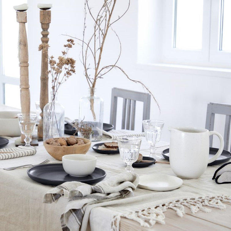 Pacifica Vanilla White 5-Piece Stoneware Dinnerware Set