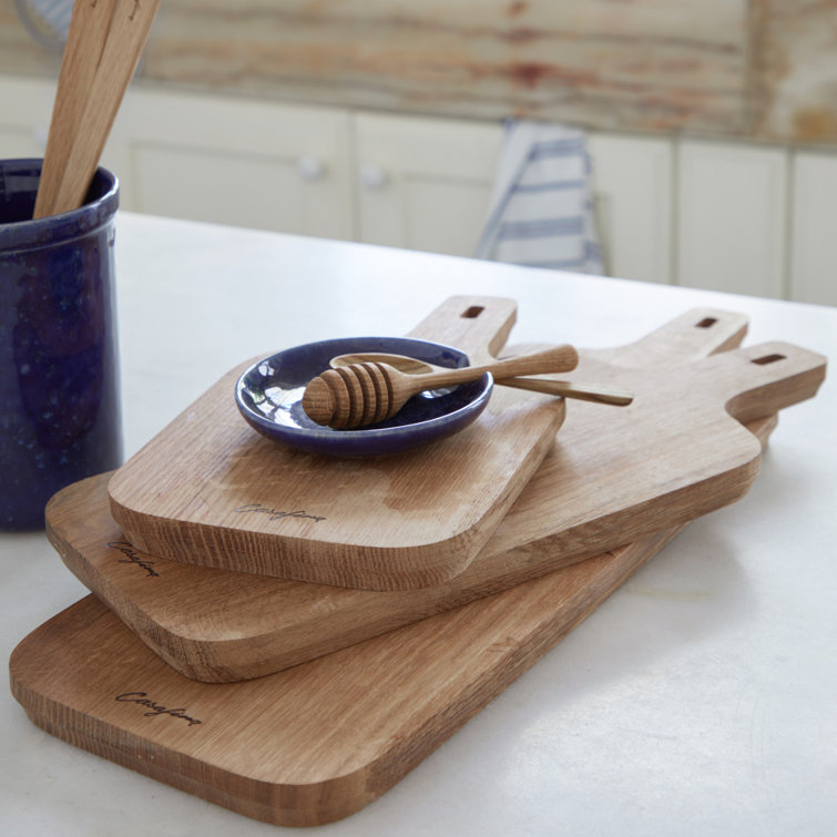 Small Oak Wood Cutting and Serving Board with Handle