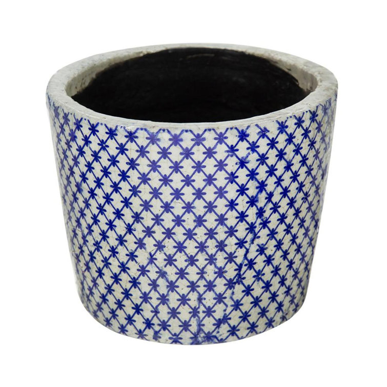 Charlotte Distressed Blue Terracotta Planter Set