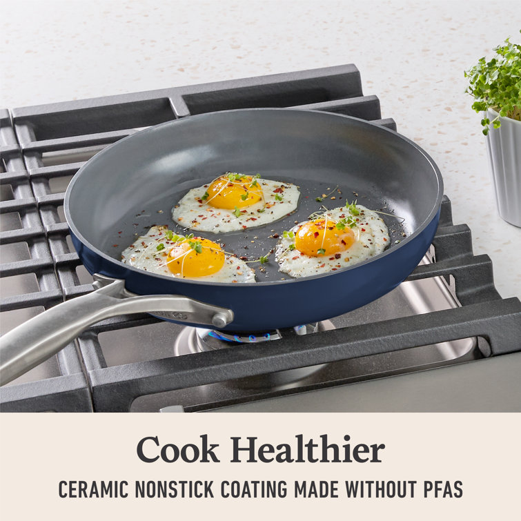 Midnight Blue Ceramic Nonstick Aluminum Fry Pan Set