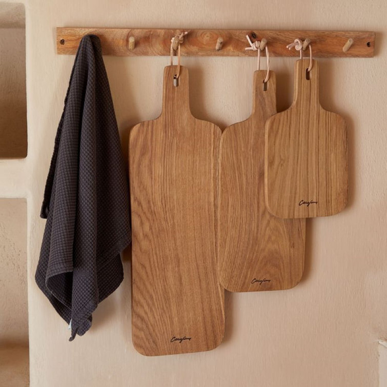 Small Oak Wood Cutting and Serving Board with Handle