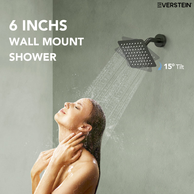 Matte Black Dual-Function Wall Mounted Shower System