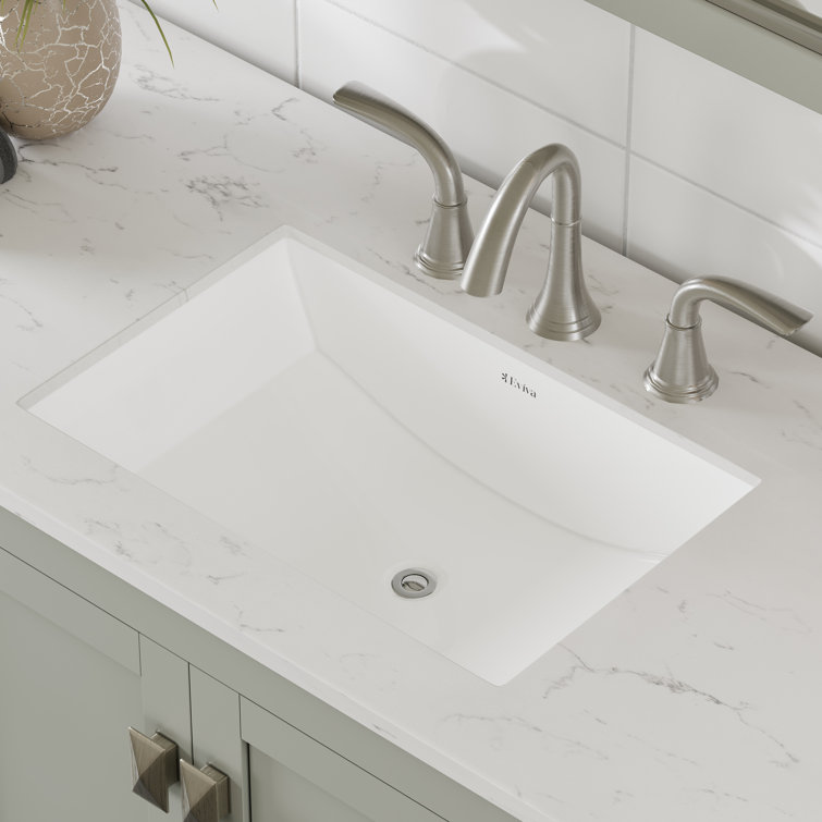 Aberdeen 54" Gray Solid Wood Bathroom Vanity with White Quartz Top