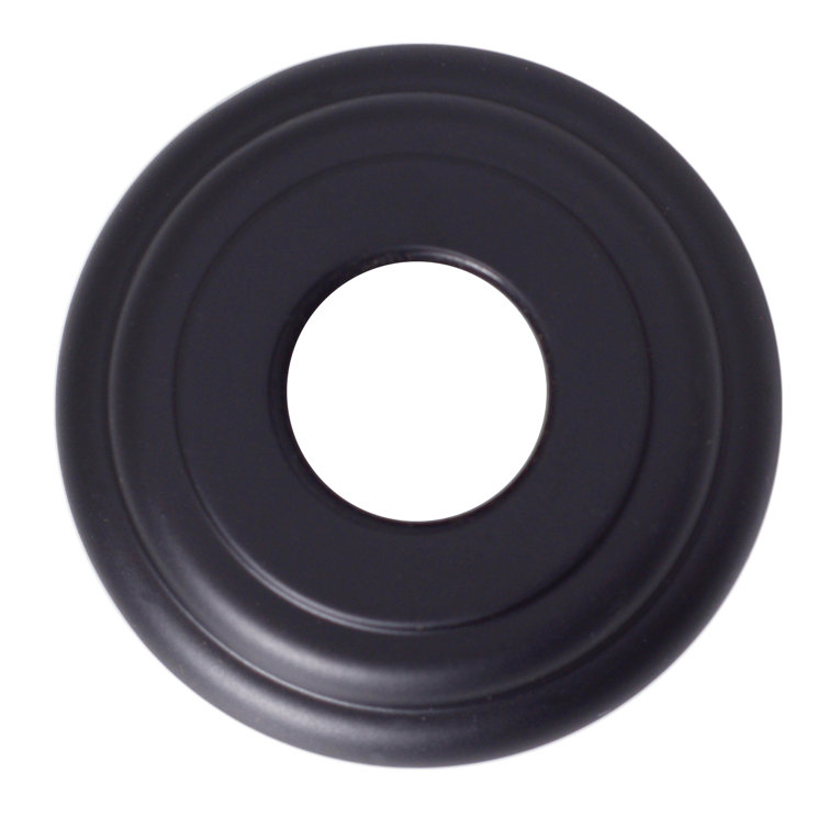 Matte Black 19-Inch Wall-Mounted Rain Shower Arm with Flange