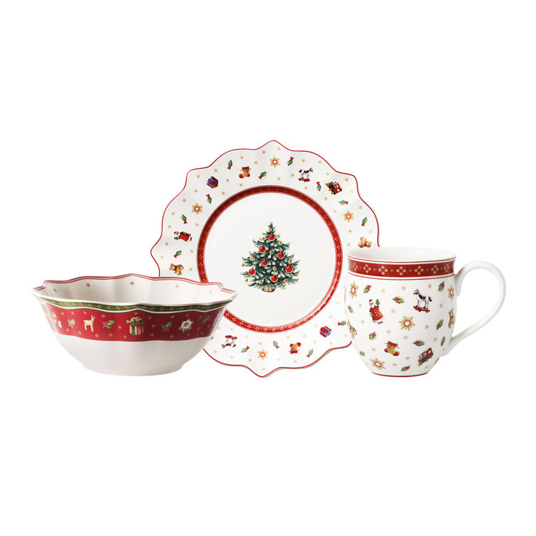 Christmas Floral Print Ceramic Espresso Mug