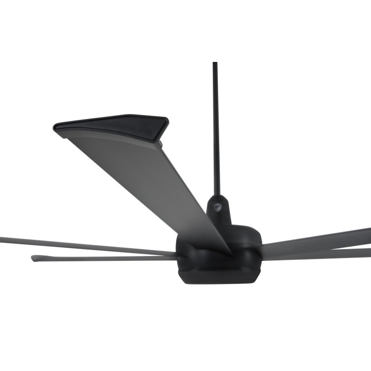 Turbo6 Black Powdered Aluminum 60" Smart Ceiling Fan with Remote