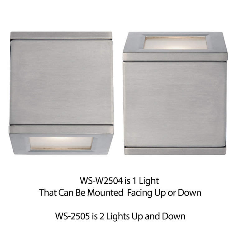 Rubix Square Profile Brushed Aluminum LED Wall Sconce