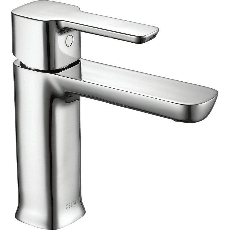Modern Single Hole Bathroom Faucet with Drain Assembly, Single Handle Bathroom Sink Faucet