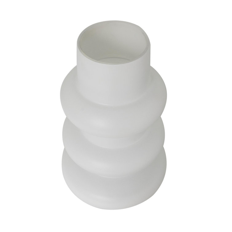 White Glass Novelty Table Vase Set of 2