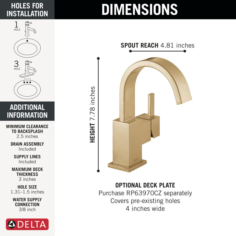 Elegant Modern 7'' Bronze Stainless Steel Single Hole Faucet
