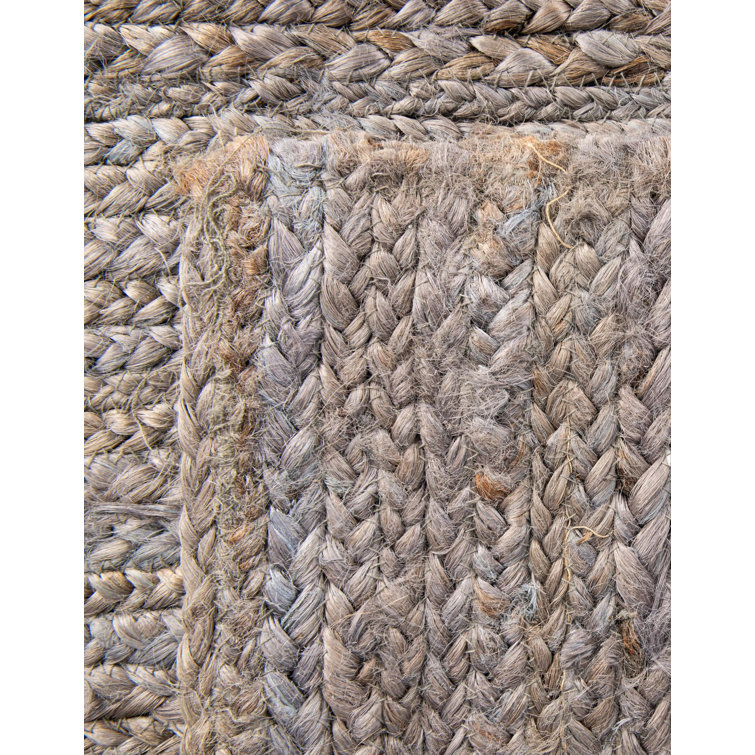 Gray Handmade Braided Reversible Indoor Rug, 9x12 ft