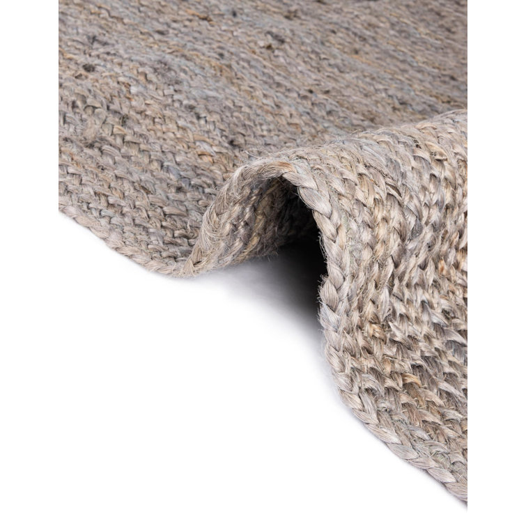 Gray Handmade Braided Reversible Indoor Rug, 9x12 ft