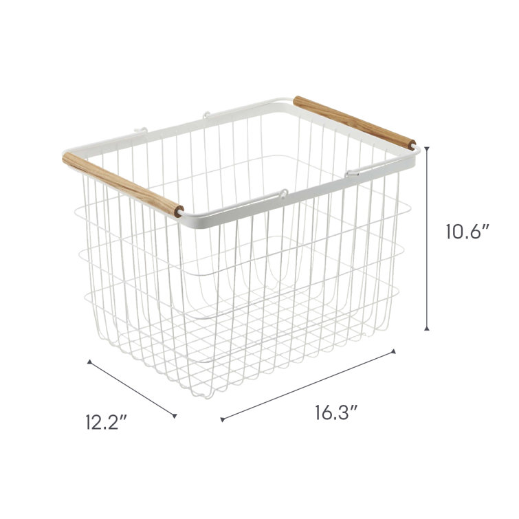Collapsible White Frame Hamper with Wheels