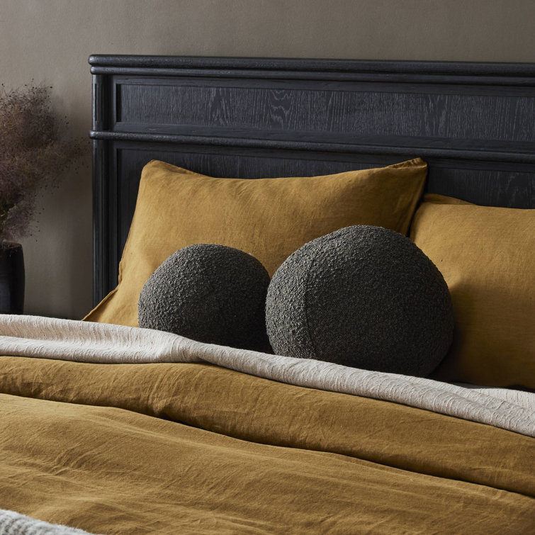 Knoll Mink Round Boucle Throw Pillow Set