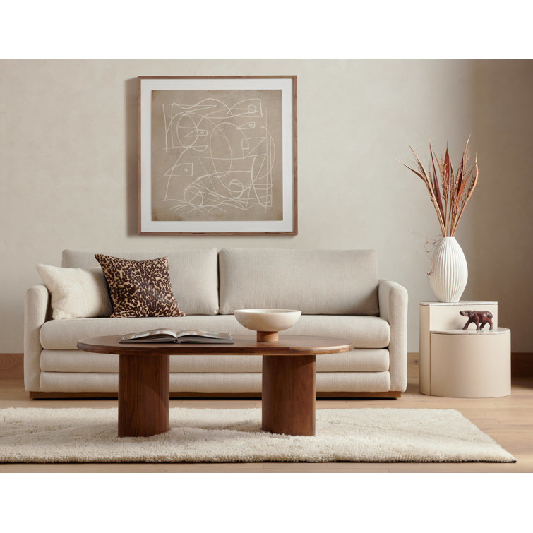 Handmade Off-White Wool and Cotton Tufted Rug 8' x 10'