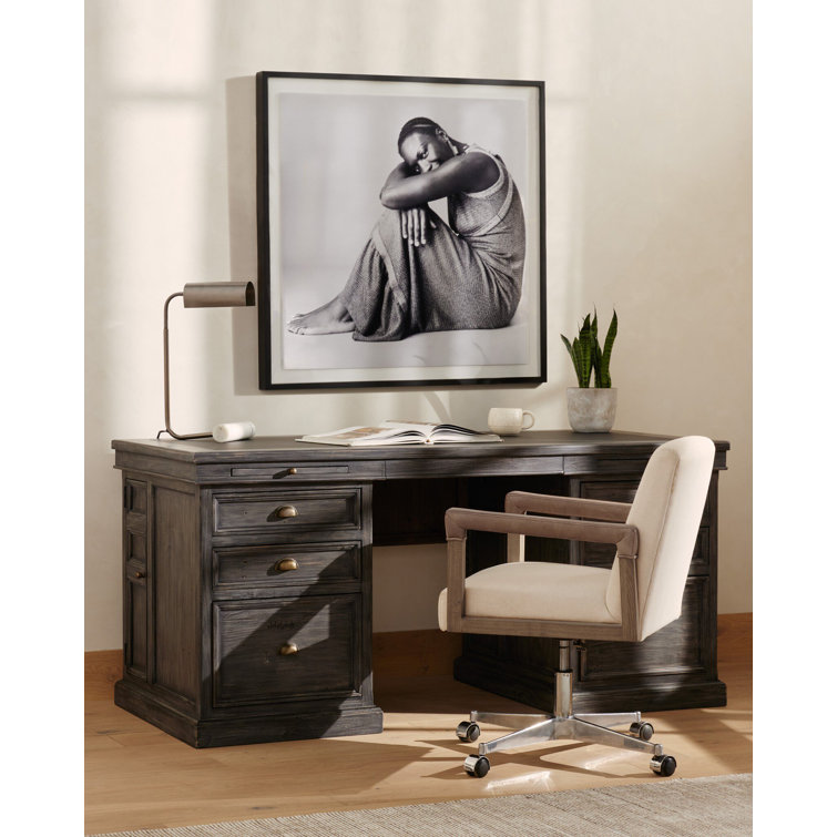 Harbor Natural Cream Leather-Wrapped Conference Chair