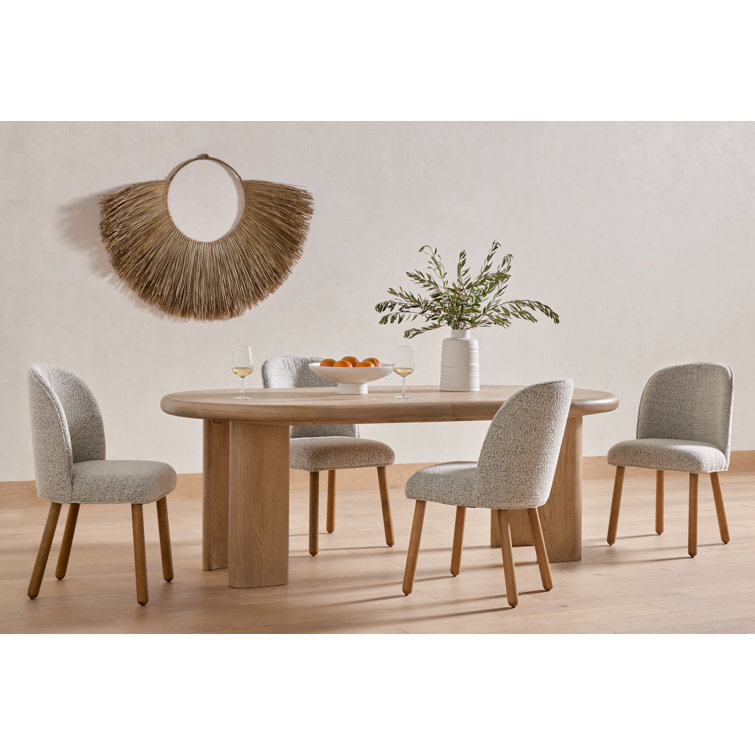 Jaylen Oval Extendable Light Brown Oak Dining Table