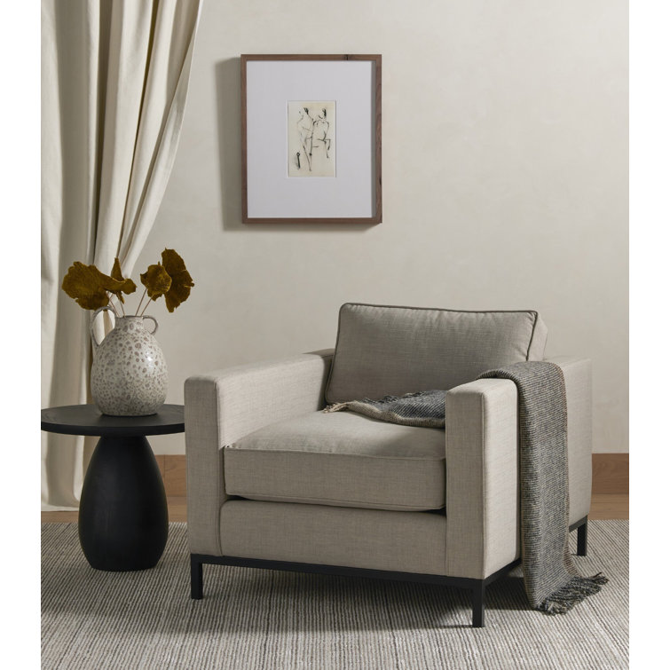 Contemporary Merla 27.5" Round Coffee Table in Natural Brown