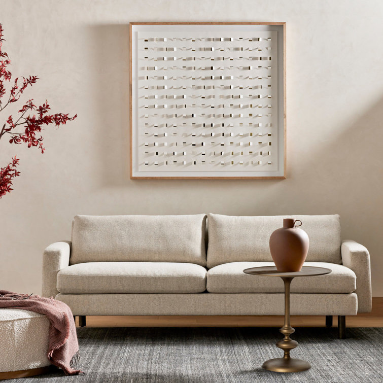 Contemporary Marlow Round Stone & Metal Side Table in Gold