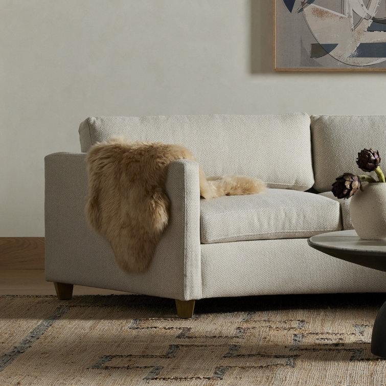 Luxurious Vale Ombre Sheepskin Throw in Beige - 32"x16"