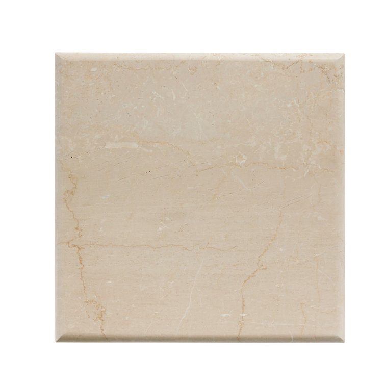 Leonel Cream Marble & Metal 19" Retro Italian Side Table