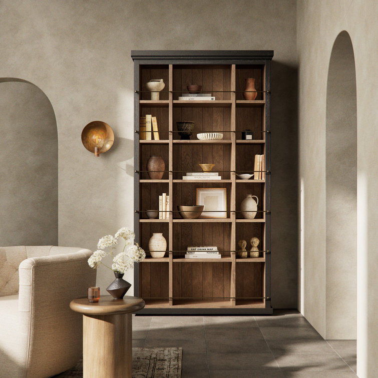 Alistair Smoked Black Veneer Tall Bookcase
