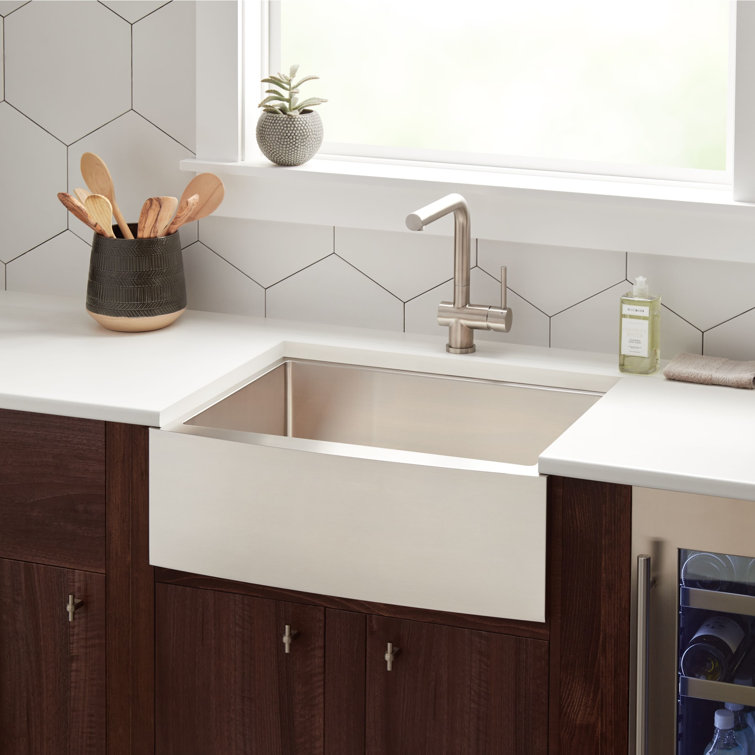 Fournier 24'' Stainless Steel Farmhouse Apron Kitchen Sink