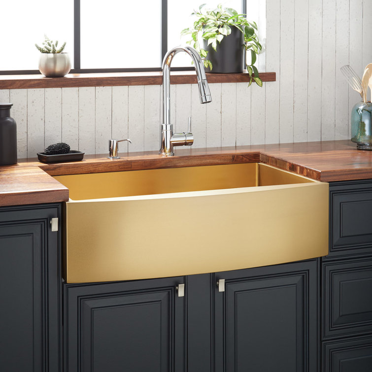 Atlas 33'' Gunmetal Black Stainless Steel Farmhouse Sink