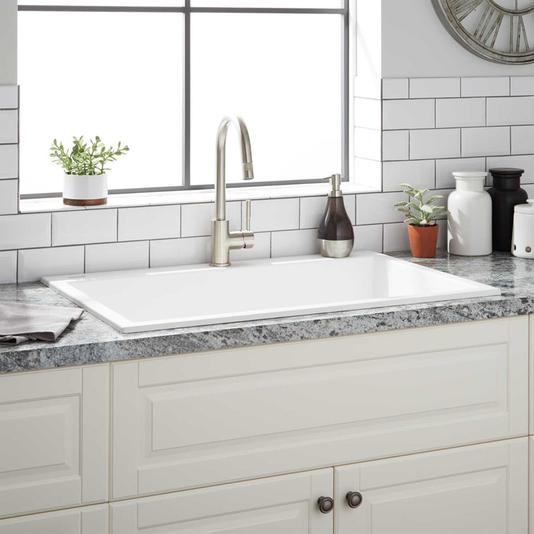 Cloud White Granite Composite Undermount Kitchen Sink