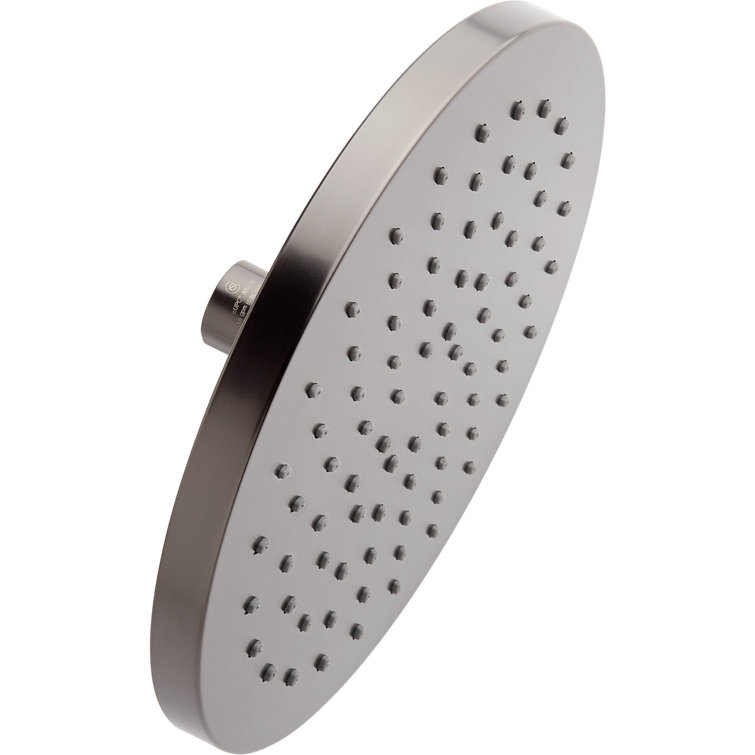 8" Gunmetal Round Rainfall Shower Head - 1.8 GPM