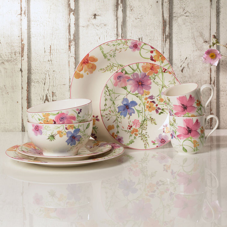 Mariefleur Multicolor Floral Porcelain 4-Piece Place Setting